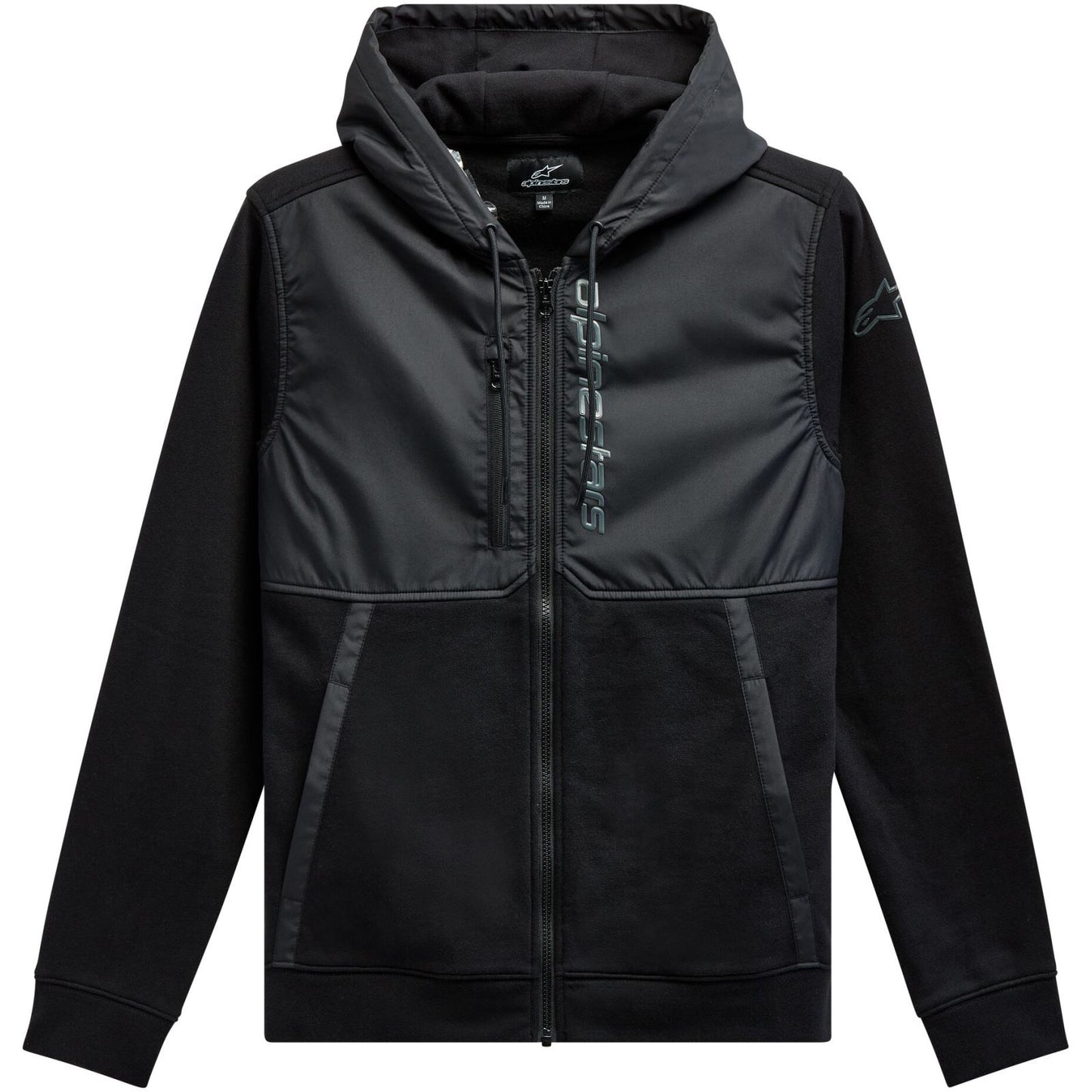 Alpinestars Aligned Zip Hoodie - Black/Black - Medium [MPN: 1213-51000-1010-M]_1150871