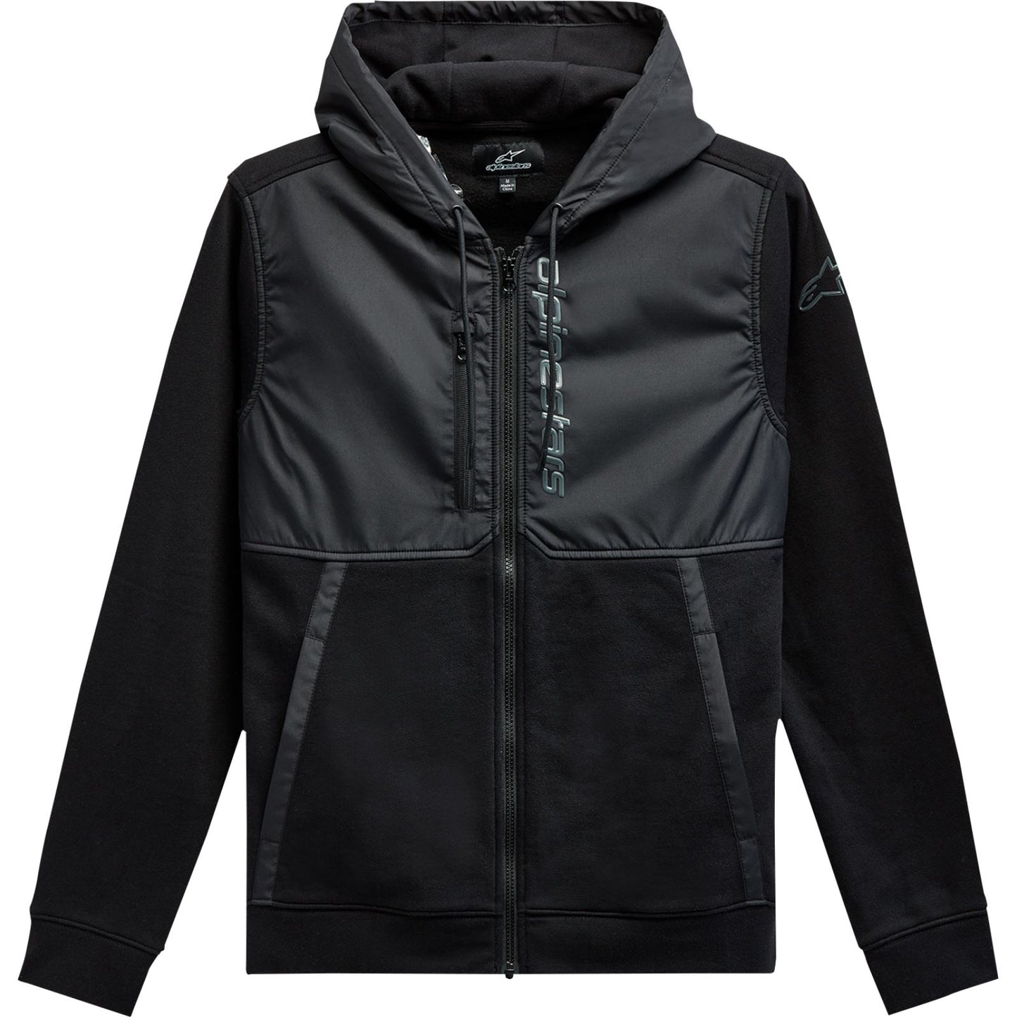 Alpinestars Aligned Zip Hoodie - Black/Black - Medium [MPN: 1213-51000-1010-M]_1155601
