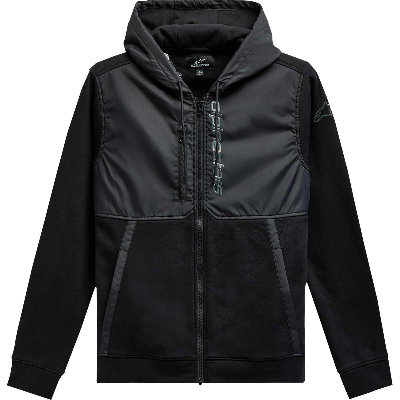 Alpinestars Aligned Zip Hoodie - Black/Black - Medium [MPN: 1213-51000-1010-M]_1155601