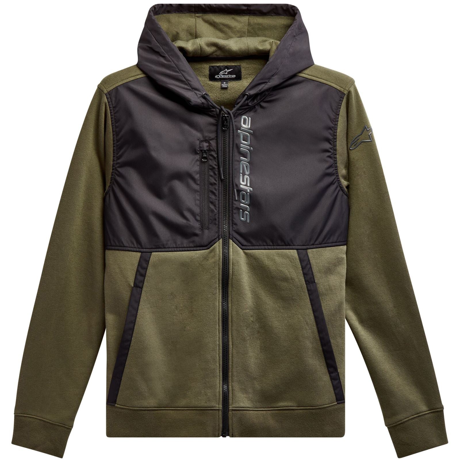 Alpinestars Aligned Zip Hoodie - Military/Black - Large [MPN: 1213-51000-6910-L]_1150875