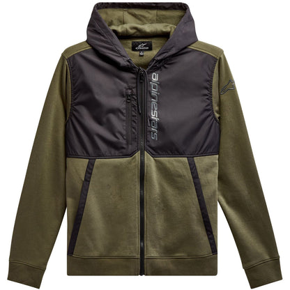 Alpinestars Aligned Zip Hoodie - Military/Black - Large [MPN: 1213-51000-6910-L]_1150875