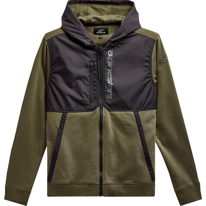 Alpinestars Aligned Zip Hoodie - Military/Black - Large [MPN: 1213-51000-6910-L]_1155606