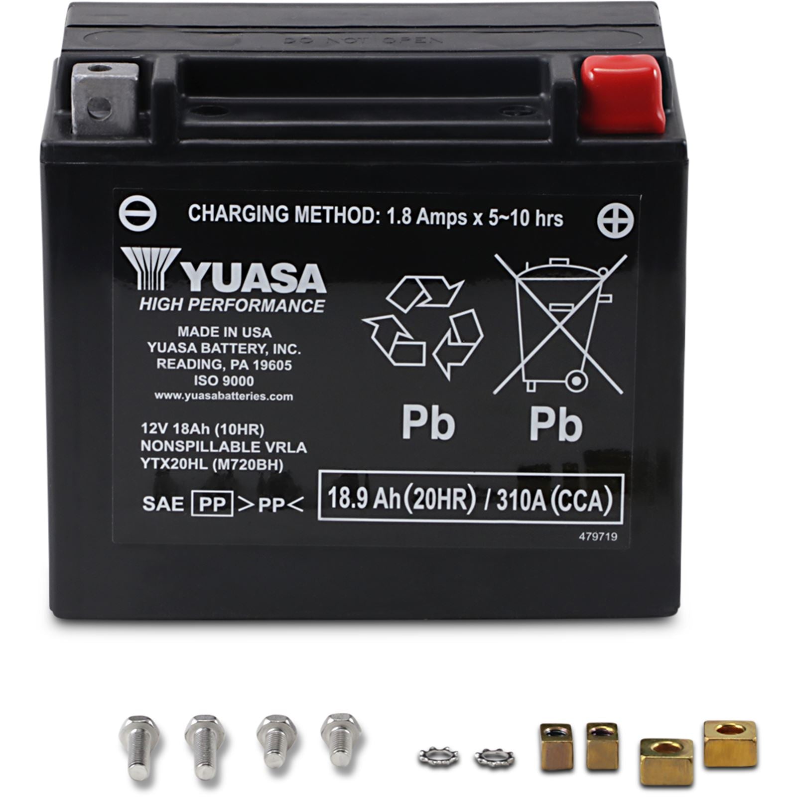 Yuasa Battery YTX20HL Sealed Factory Activated YUAM720BH_501375