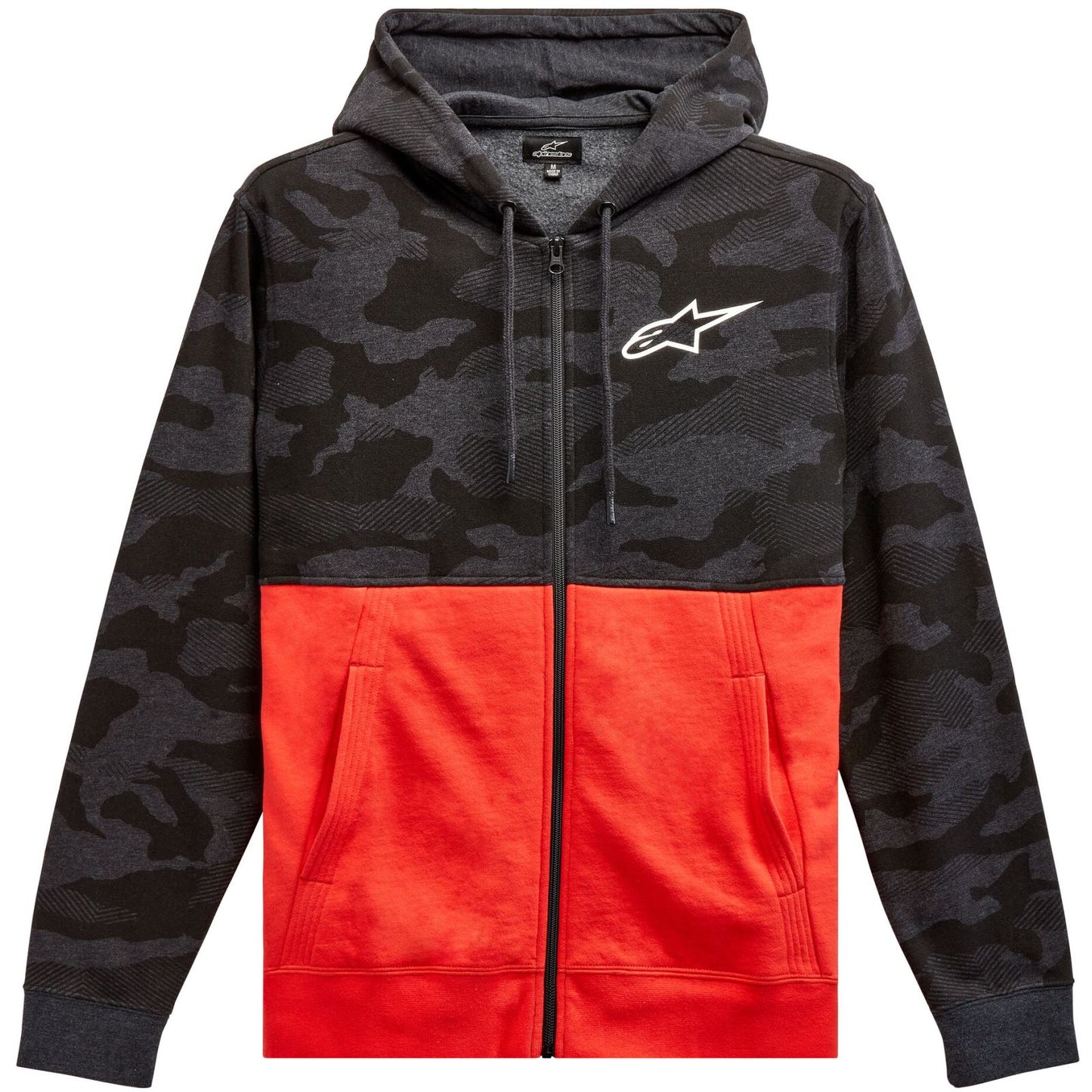 Alpinestars Camo Block Hoodie - Charcoal Heather/Warm Red - Large [MPN: 1213-51050-1816-L]_1150839