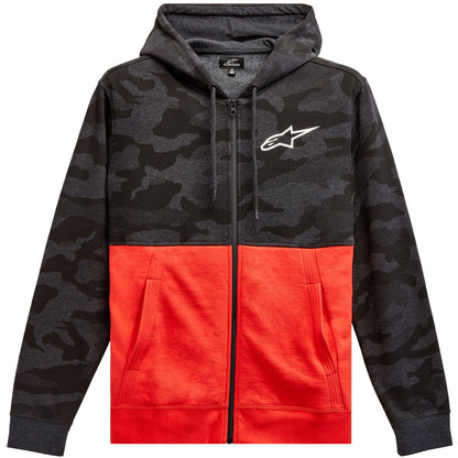 Alpinestars Camo Block Hoodie - Charcoal Heather/Warm Red - Medium [MPN: 1213-51050-1816-M]_1150840