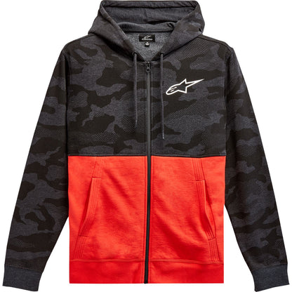 Alpinestars Camo Block Hoodie - Charcoal Heather/Warm Red - Medium [MPN: 1213-51050-1816-M]_1155667