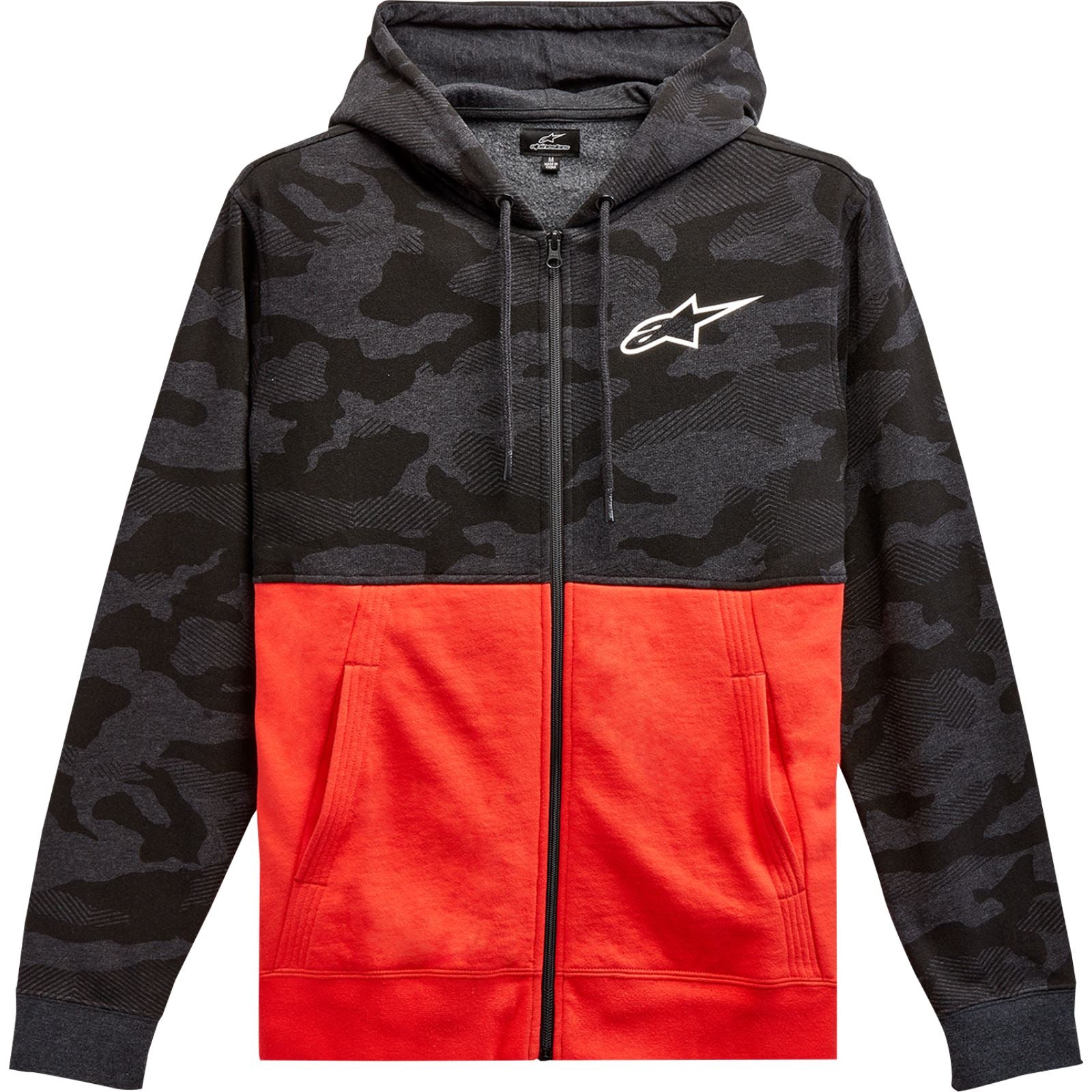 Alpinestars Camo Block Hoodie - Charcoal Heather/Warm Red - XL [MPN: 1213-51050-1816-XL]_1155669