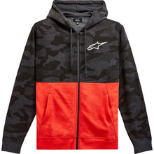 Alpinestars Camo Block Hoodie - Charcoal Heather/Warm Red - XL [MPN: 1213-51050-1816-XL]_1155669