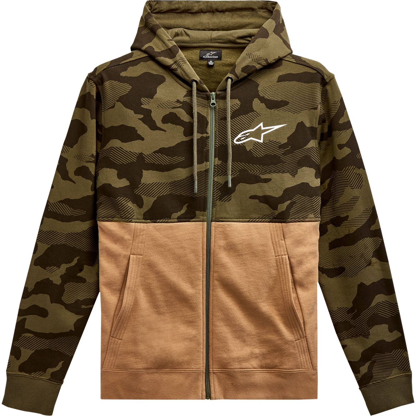 Alpinestars Camo Block Hoodie - Military/Sand - Medium [MPN: 1213-51050-6923-M]_1155671