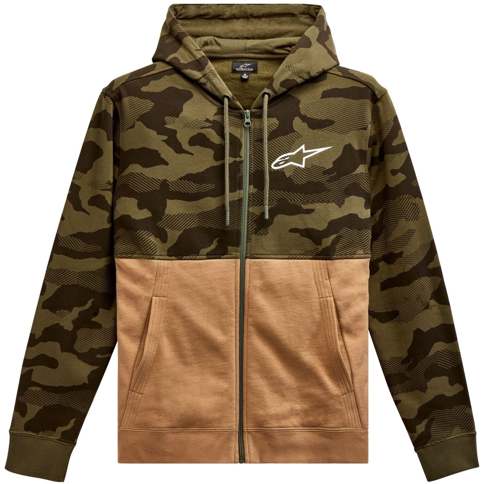 Alpinestars Camo Block Hoodie - Military/Sand - Small [MPN: 1213-51050-6923-S]_1150446