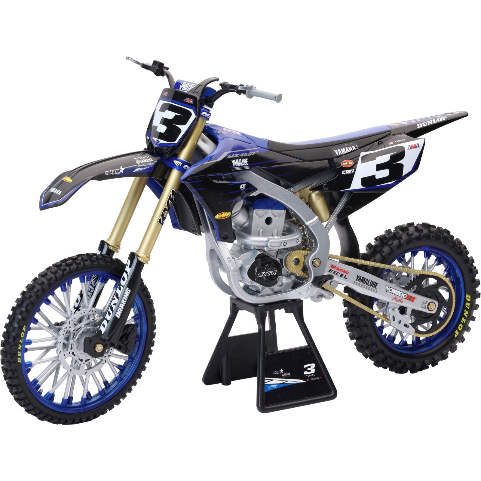 New-Ray Toys Replica 1:6 Scale Yamaha Factory Team YZ450F Eli Tomac #3 W/#1 SX/MX 49713_1147972