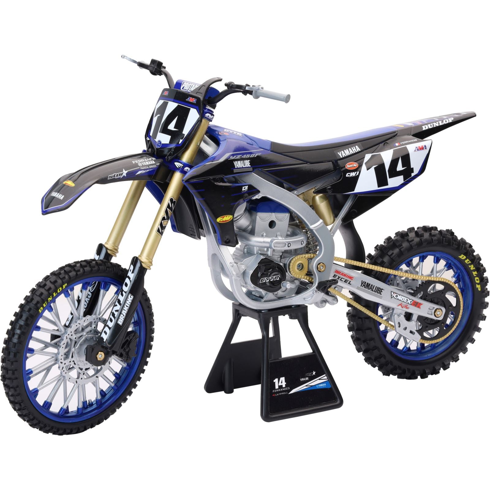 New-Ray Toys Replica 1:6 Scale Yamaha Factory Team YZ450 Dylan Ferandis #14 49723_1147973