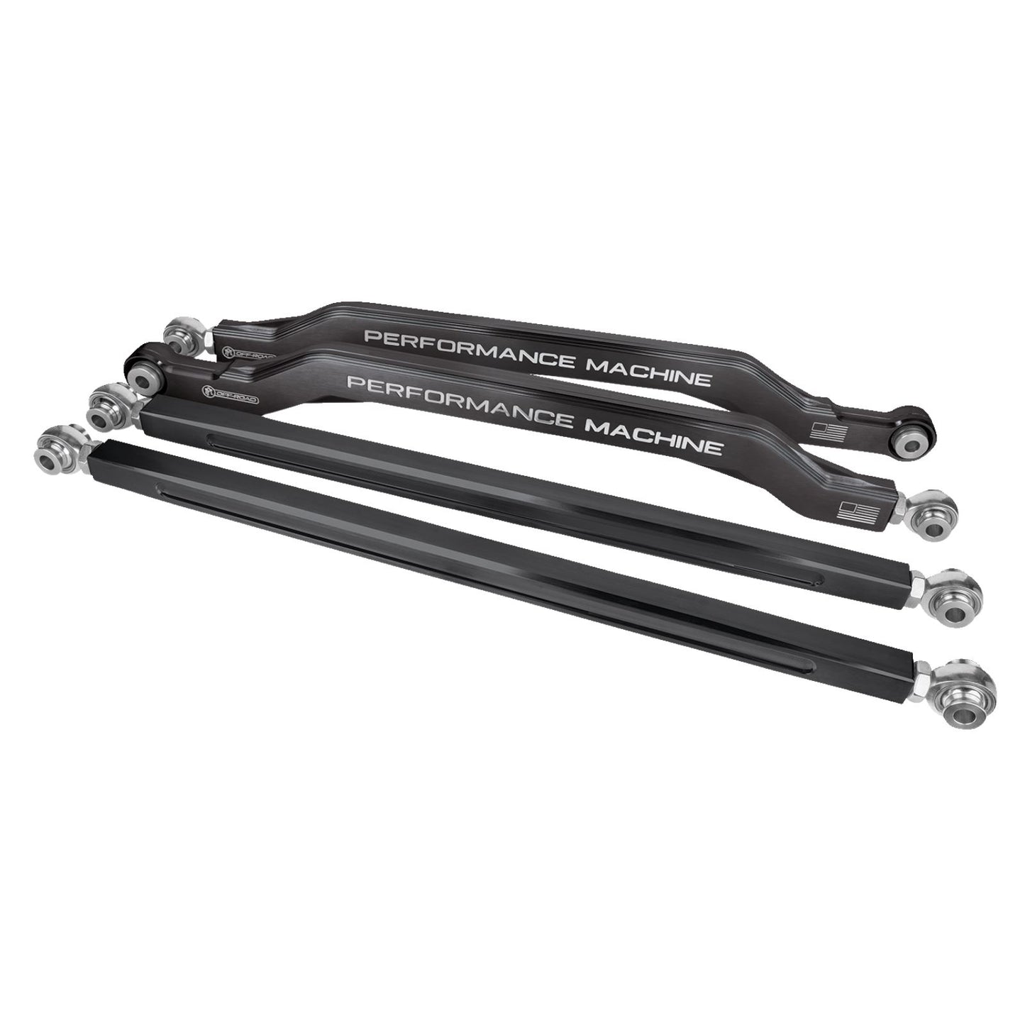 Performance Machine High Clearance Radius Rod for Polaris RZR - Black Contrast Cut 0222-2007-BM_1157322