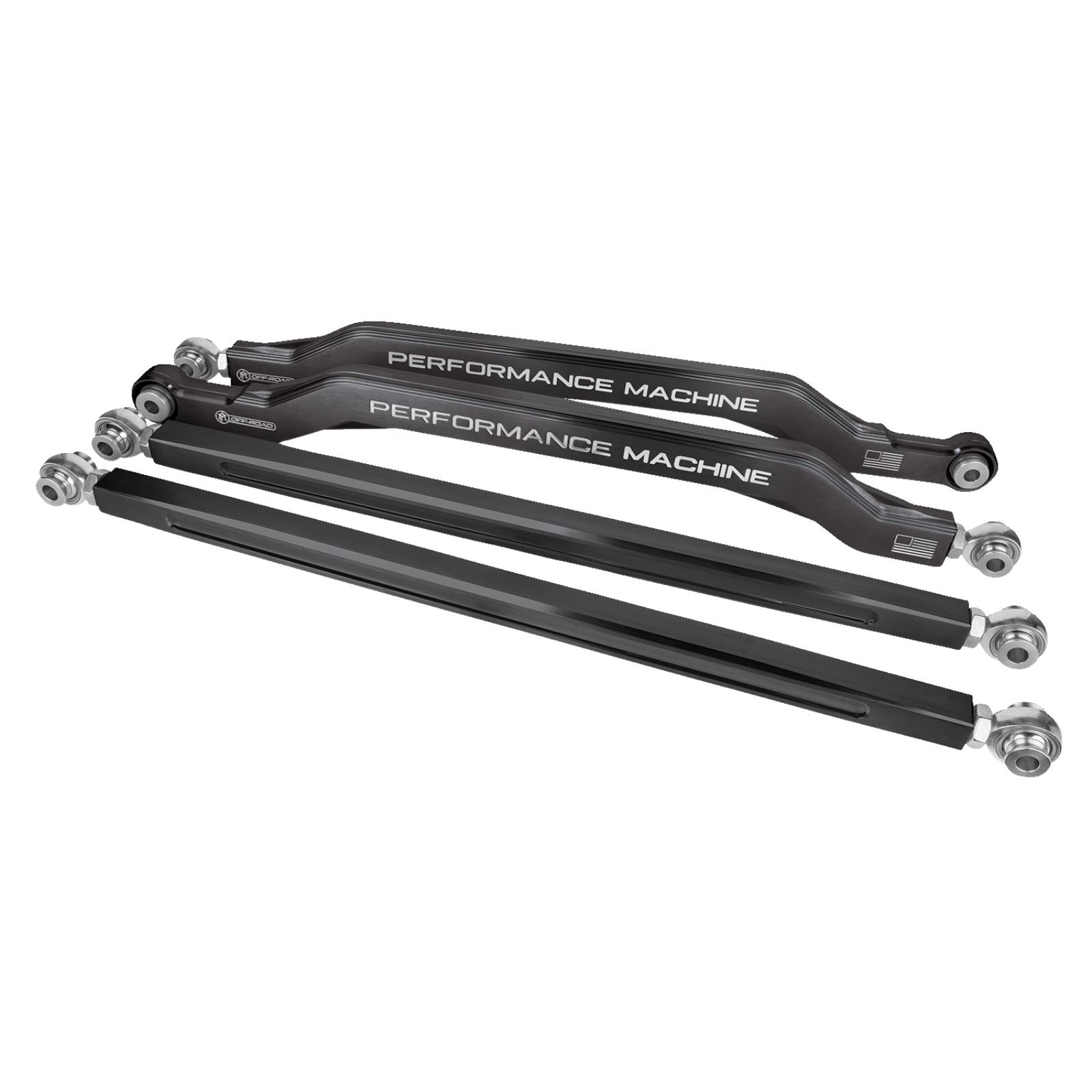 Performance Machine High Clearance Radius Rod for Polaris RZR - Black Contrast Cut 0222-2007-BM_1157322