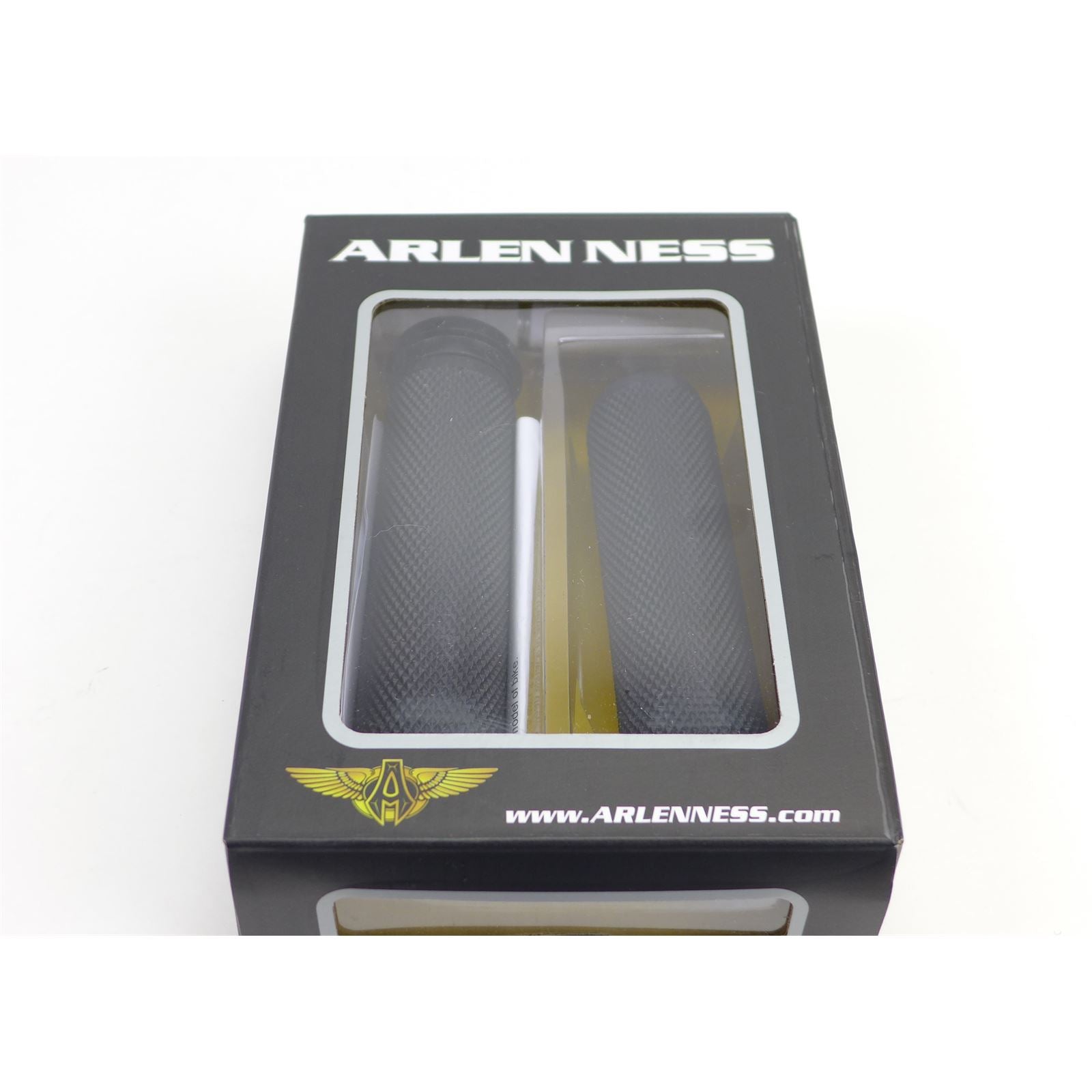 Arlen Ness Brass Knurled 1" Handlebar Grips for Throttle by Wire OPEN BOX [MPN: 07-334]_1148715