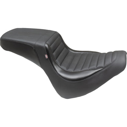 Mustang Motorcycle Products Squareback Seat - Black - Tuck-n-Roll - Fat Bob '18-'23 76005_1156932