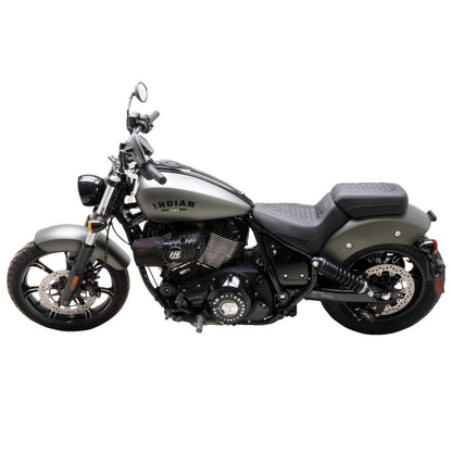 Mustang Motorcycle Products Squareback Seat - Passenger - Black - Diamond Stitch - Chief '22-'23 88202_1156877