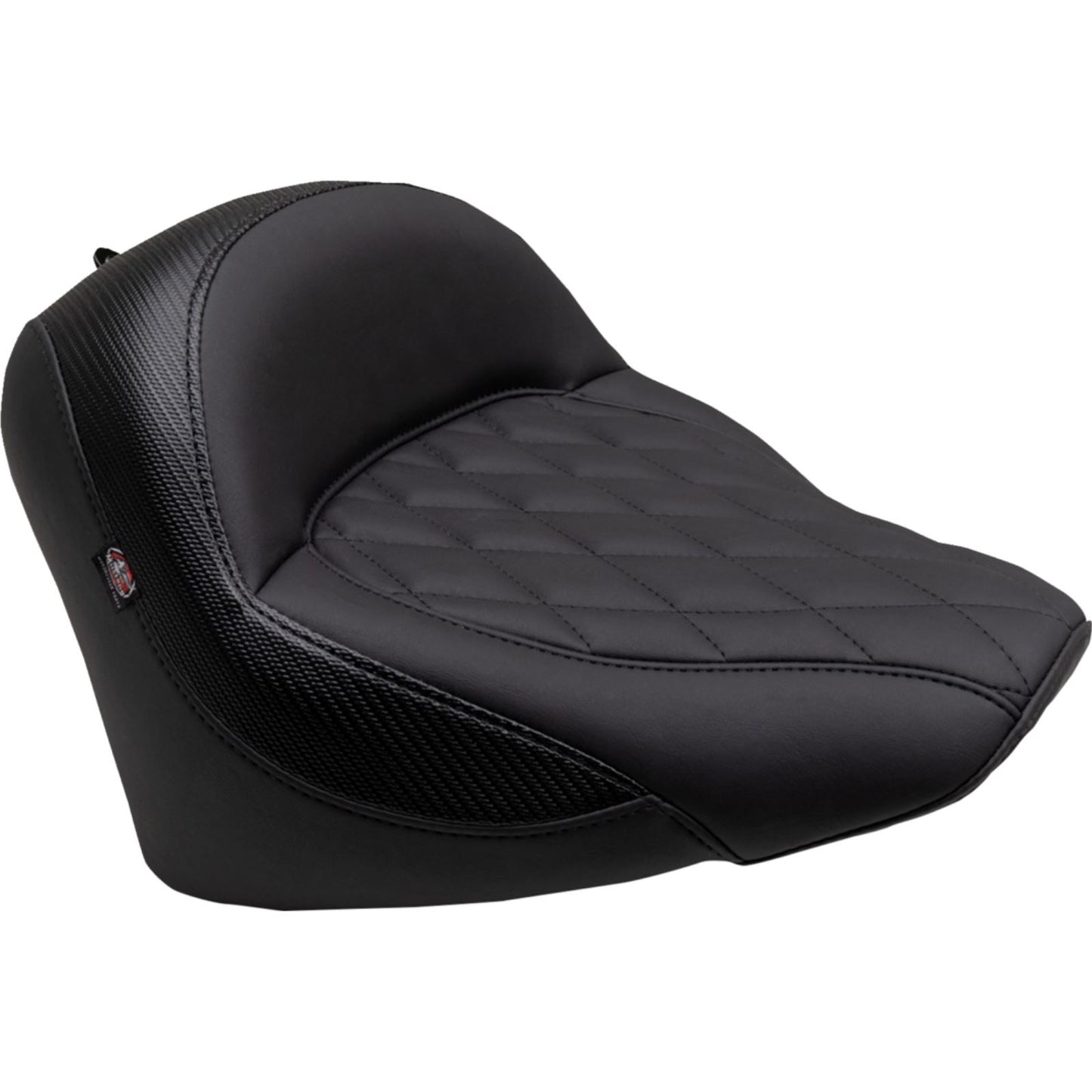 Mustang Motorcycle Products Solo Touring Seat - w/o Driver Backrest - Black - Diamond - Chief '22-'23 88203_1156875