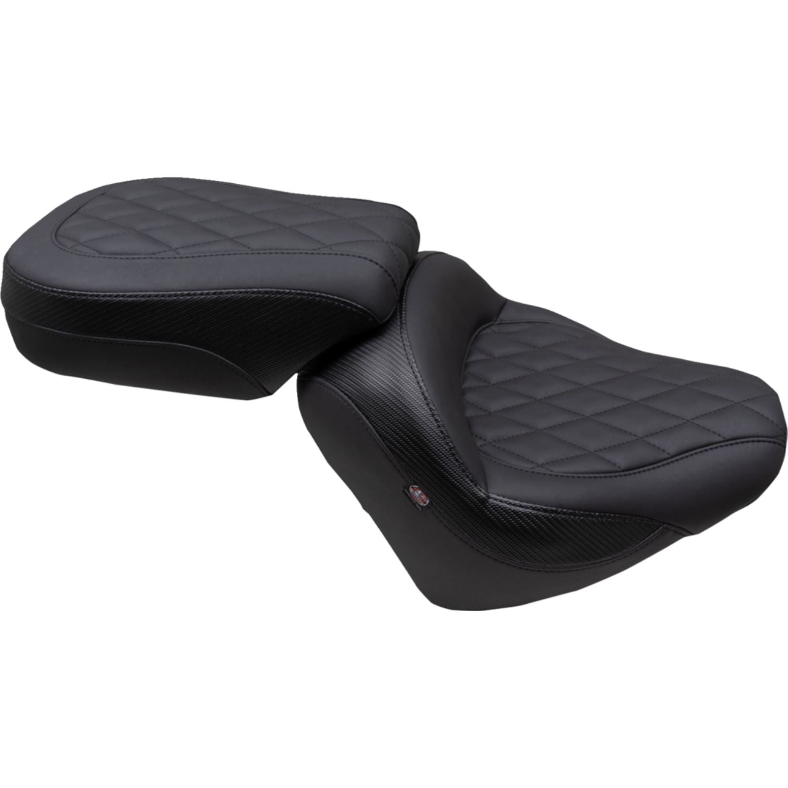 Mustang Motorcycle Products Solo Touring Seat - w/o Driver Backrest - Black - Diamond - Chief '22-'23 88203_1156873