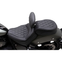 Mustang Motorcycle Products Recessed Passenger Seat - Black - Diamond Stitch - Chief '22-'23 89741_1156864
