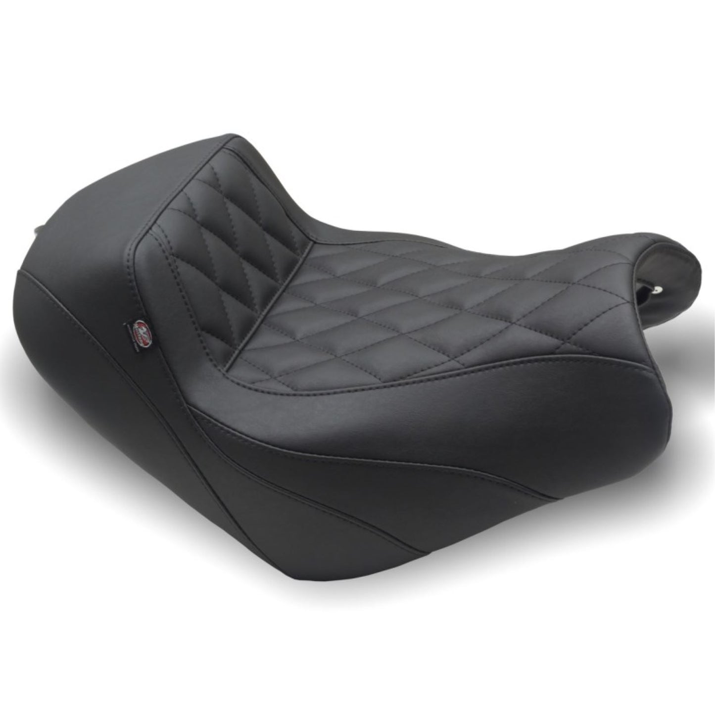 Mustang Motorcycle Products Squareback/Fastback Solo Seat - Black Diamond Stitch for Kawasaki Vulcan 76430_1674898
