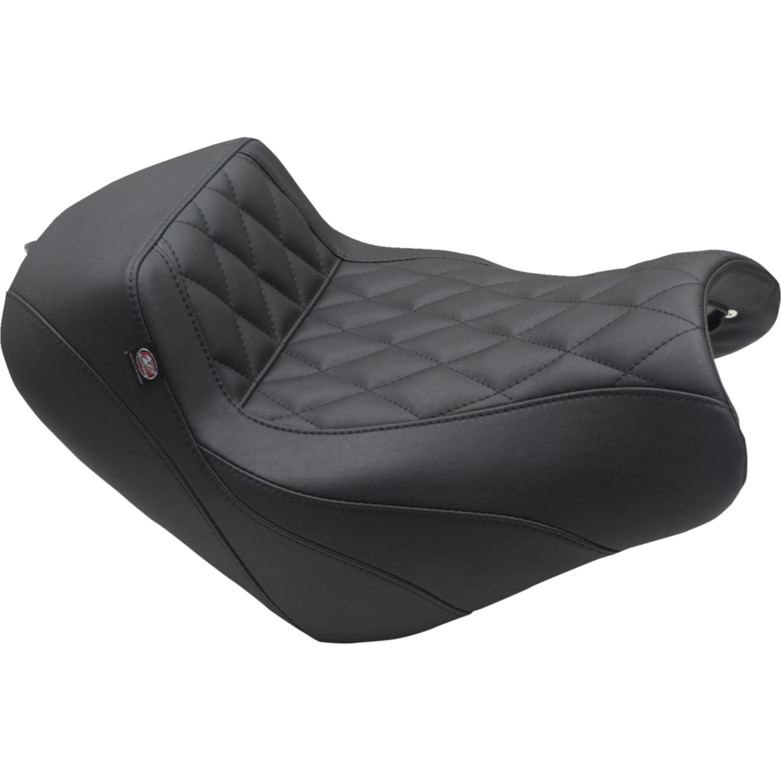 Mustang Motorcycle Products Squareback/Fastback Solo Seat - Black Diamond Stitch for Kawasaki Vulcan 76430_1156896