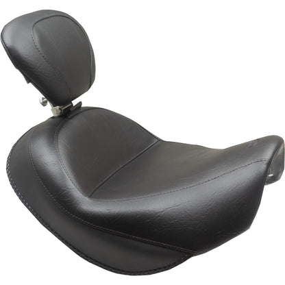 Mustang Motorcycle Products Wide Touring Solo Seat - Black - Plain - w/Driver Backrest - C90T '15-'19 89206_1156928