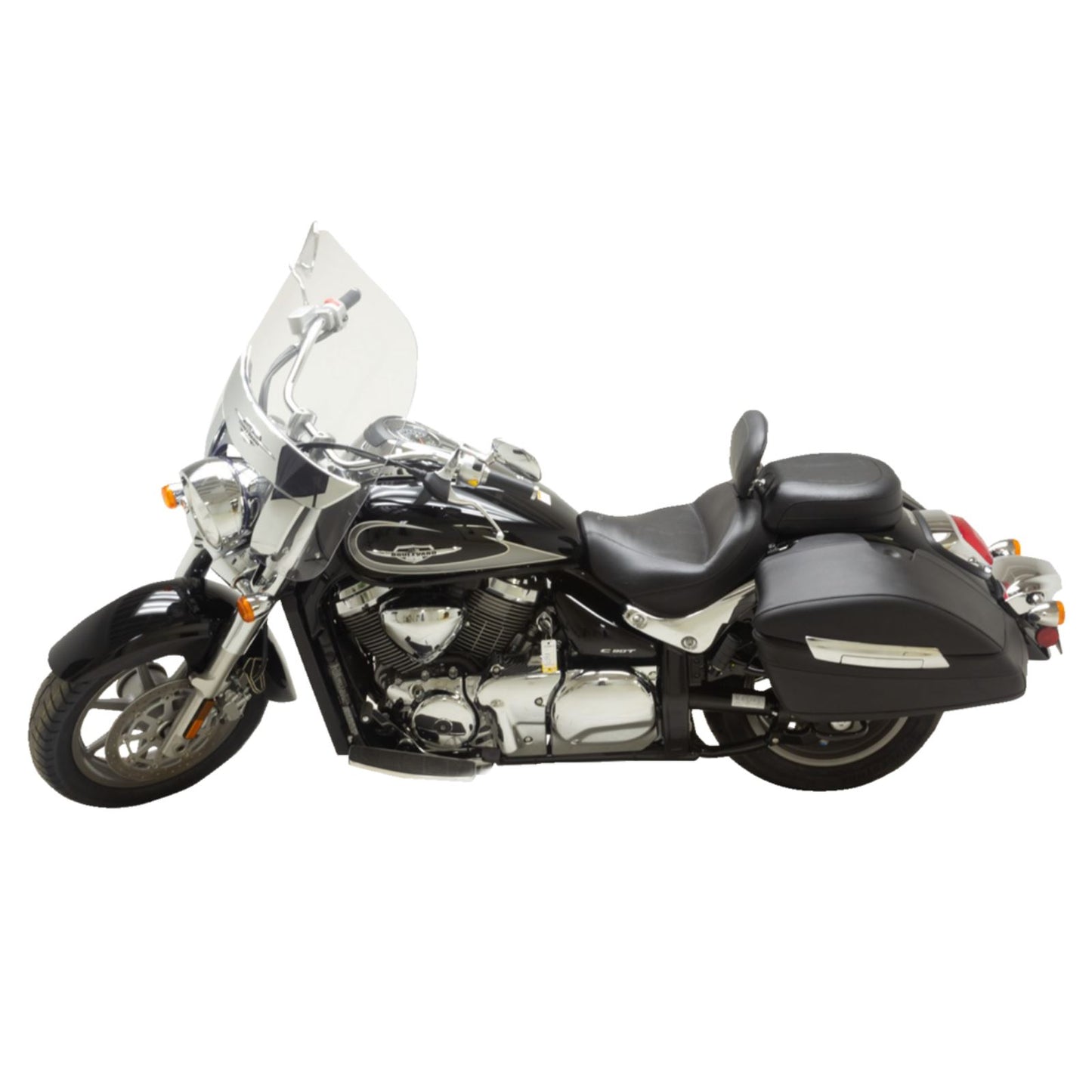 Mustang Motorcycle Products Wide Touring Solo Seat - Black - Plain - w/Driver Backrest - C90T '15-'19 89206_1156916