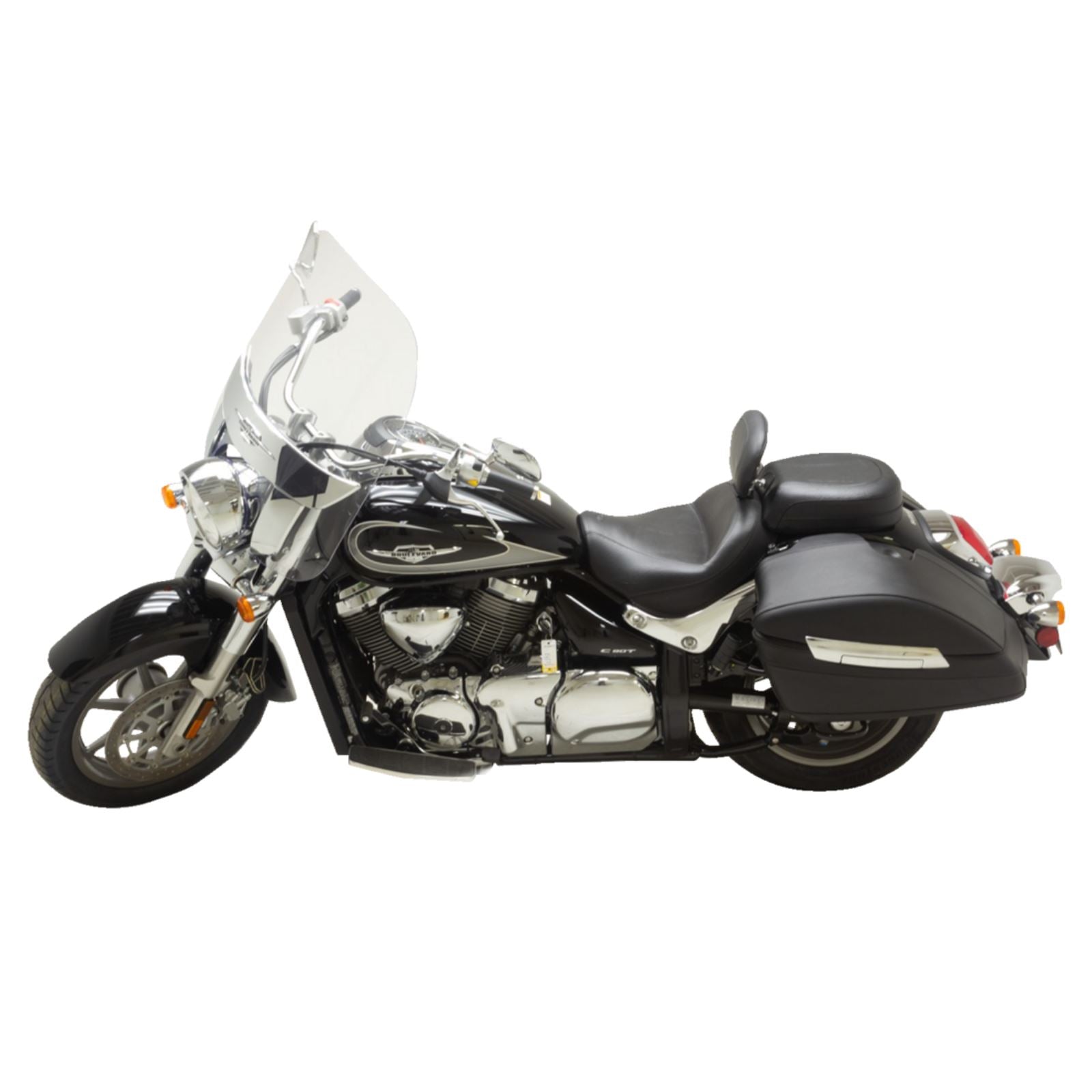 Mustang Motorcycle Products Wide Touring Solo Seat - Black - Plain - w/Driver Backrest - C90T '15-'19 89206_1156916