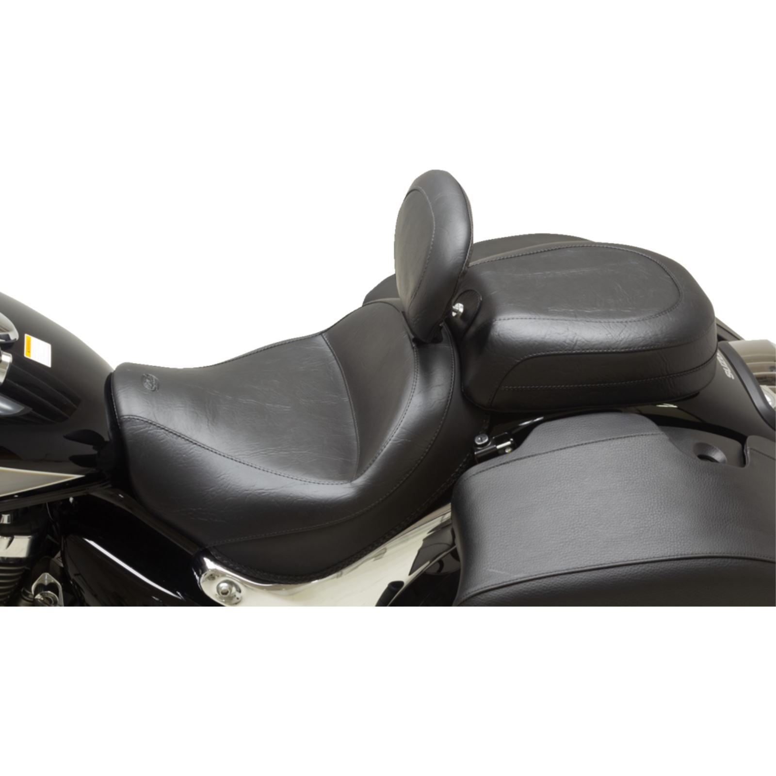 Mustang Motorcycle Products Recessed Wide Touring Seat - Passenger - Black w/o Studs - C90T '15-'19 89207_1156899