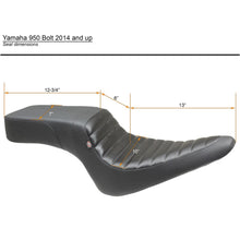 Mustang Motorcycle Products Squareback Seat - Black - Tuck-n-Roll - Bolt '14-'22 75697_1156904