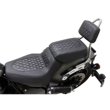 Mustang Motorcycle Products Squareback Sissy Bar Pad - Black - Diamond Stitch - Chief '22-'23 88206_1156913