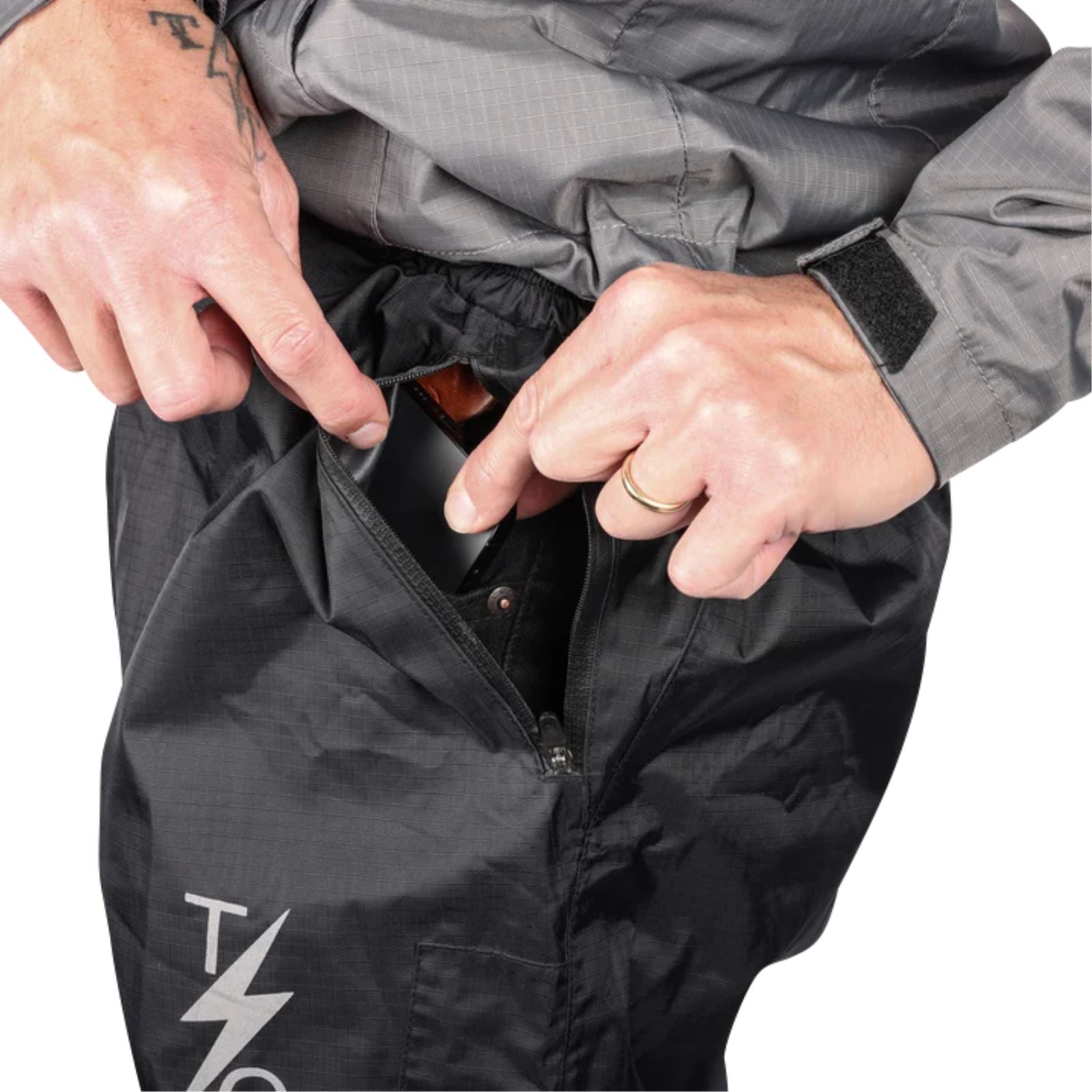Thrashin Supply Company Mission Rain Pants - Black - S/M [MPN: TMJ-08-08]_1149525