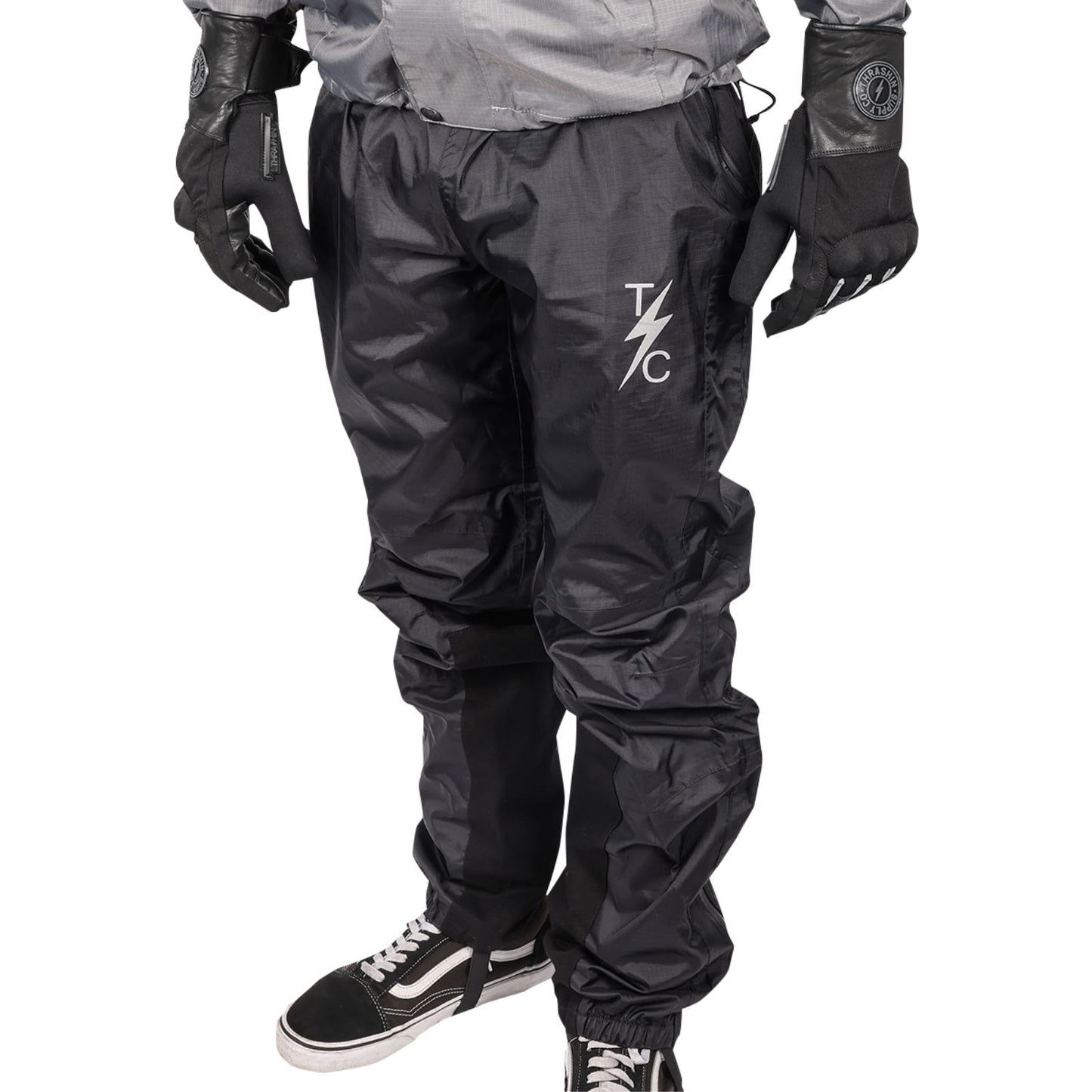 Thrashin Supply Company Mission Rain Pants - Black - S/M [MPN: TMJ-08-08]_1149529