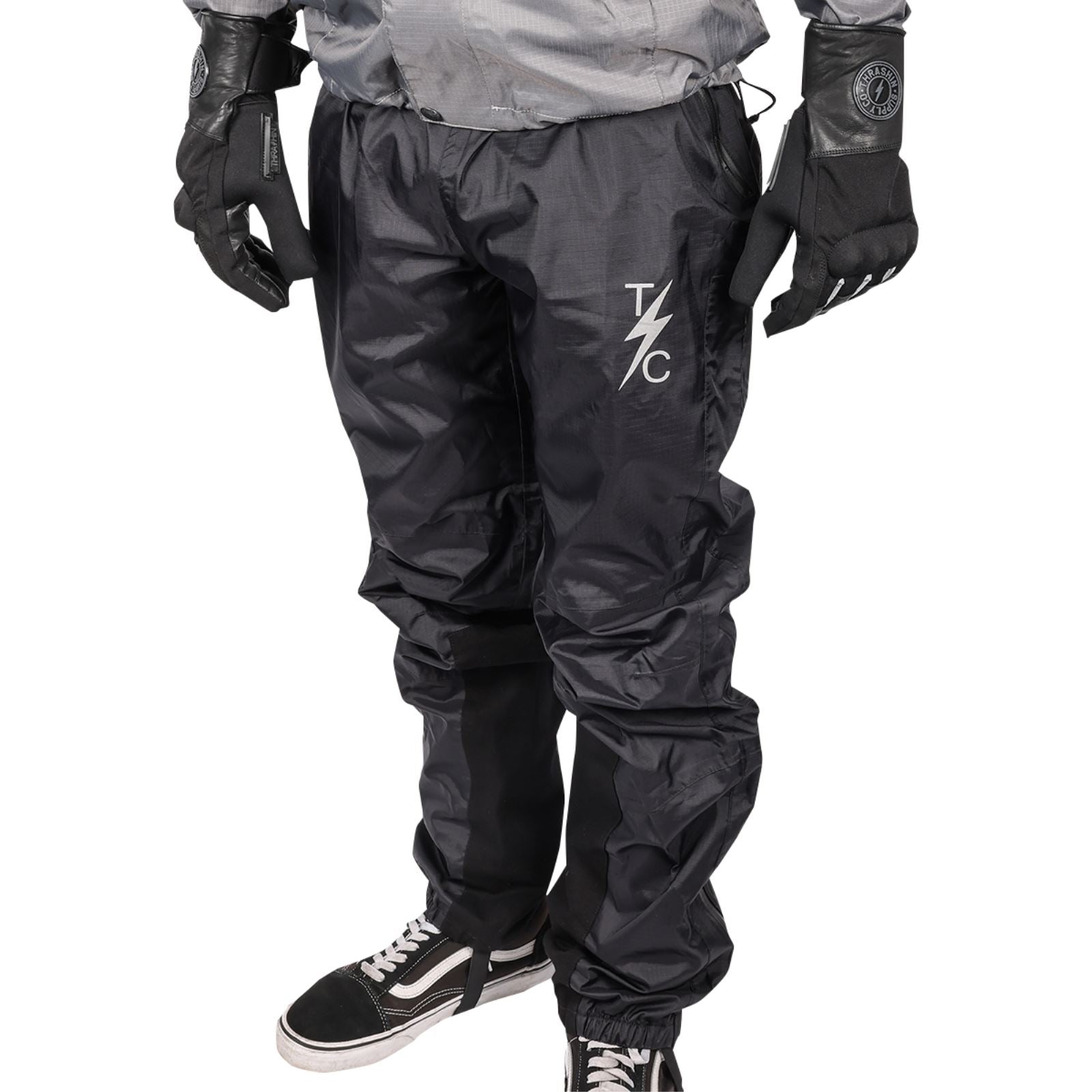 Thrashin Supply Company Mission Rain Pants - Black - S/M [MPN: TMJ-08-08]_1149529