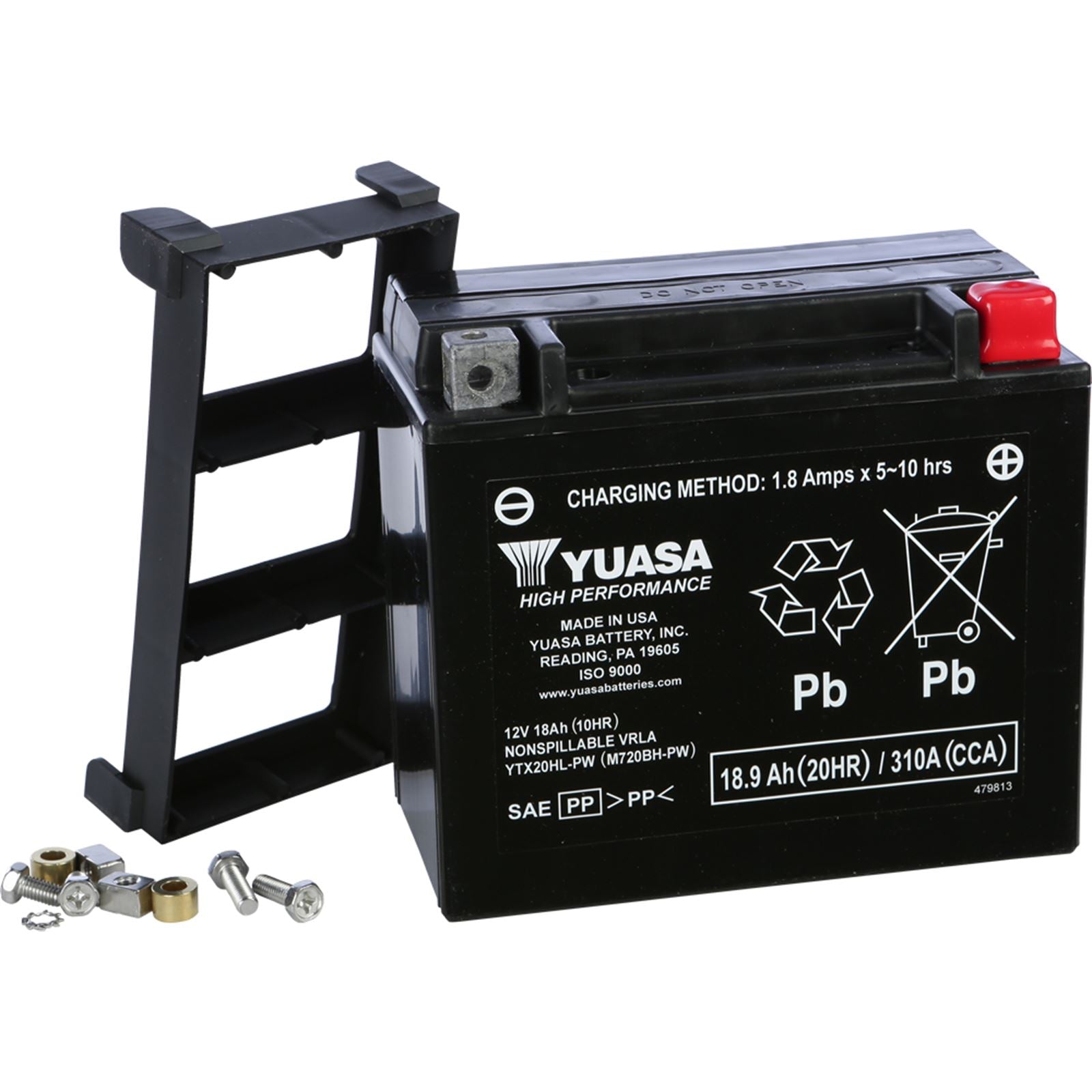 Yuasa Battery YTX20HL-PW Sealed Factory Activated YUAM720BH-PW_195611