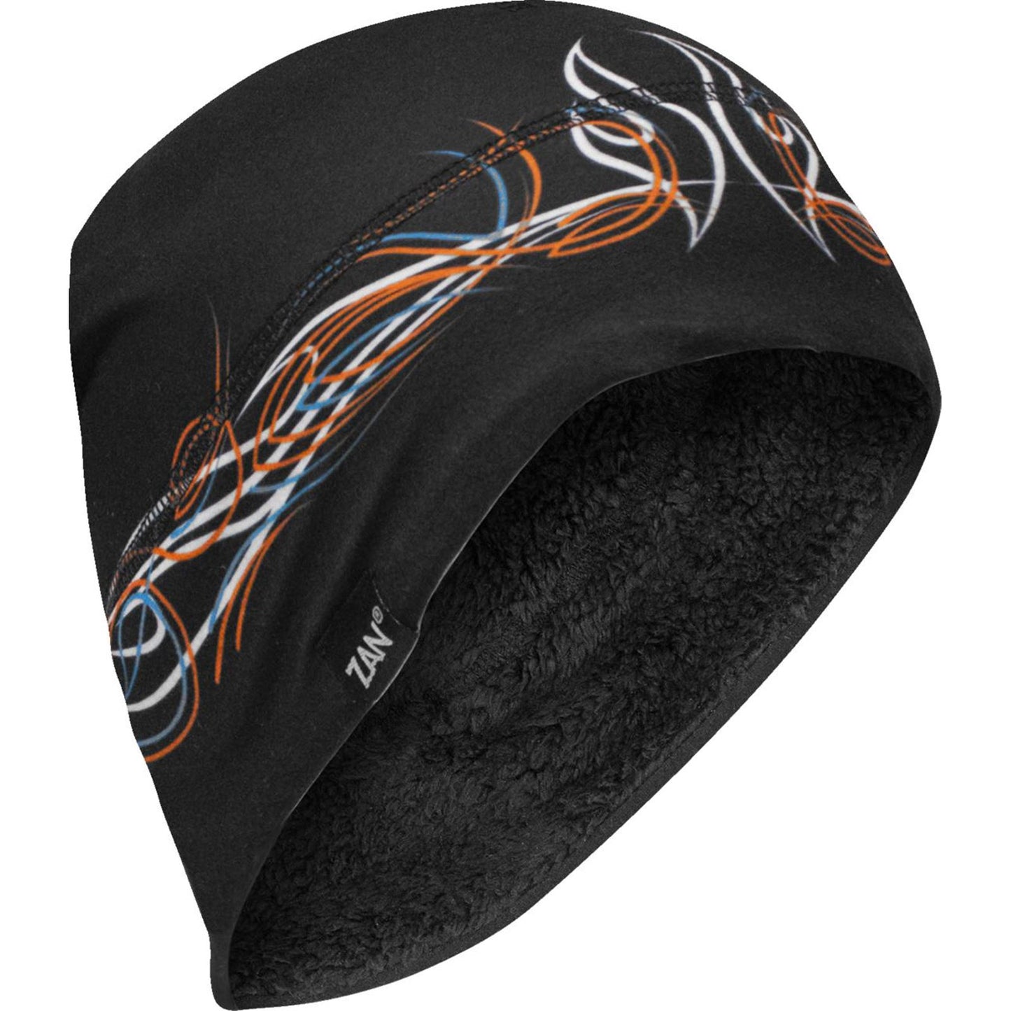 Zan SportFlex® Helmet Liner/Beanie - High Pile Fleece Lined Pinstripe Flame [MPN: WHLH426]_1539874