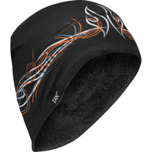 Zan SportFlex® Helmet Liner/Beanie - High Pile Fleece Lined Pinstripe Flame [MPN: WHLH426]_1539874