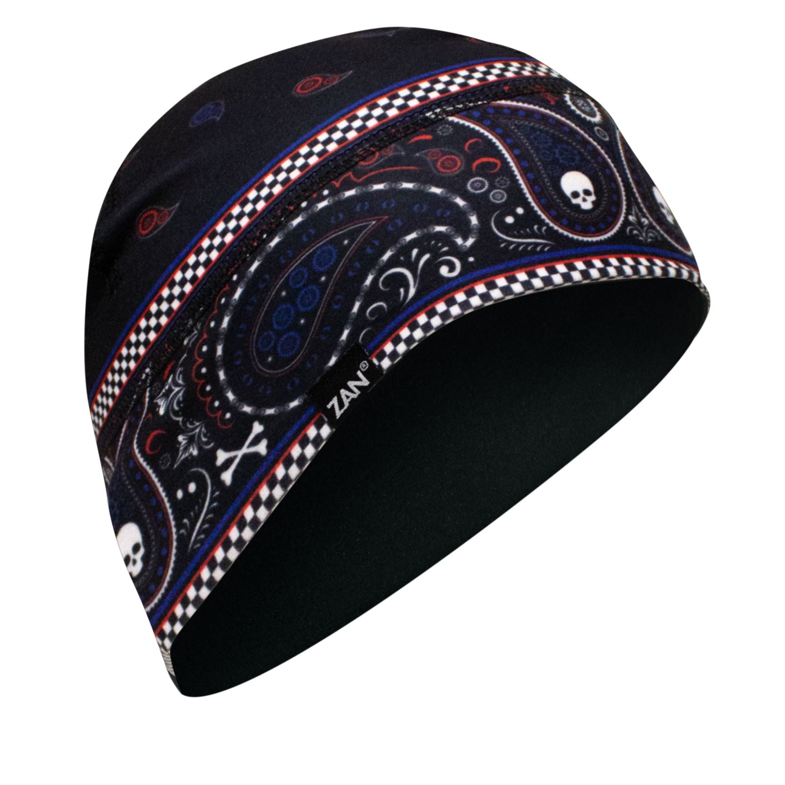 Zan SportFlex® Helmet Liner/Beanie - Red/White/Blue - Classic Bandanna [MPN: WHLL148]_1302626