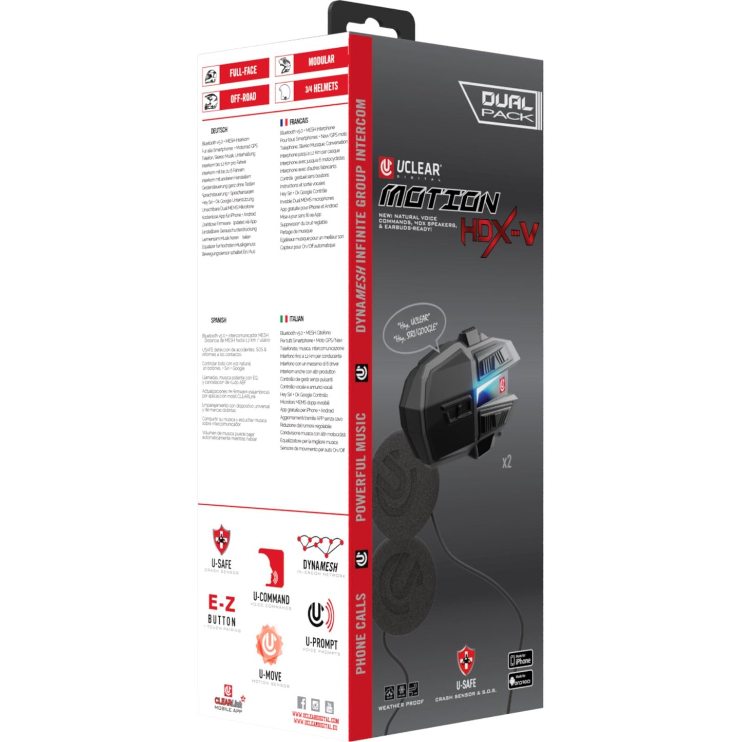 UClear MOTION HDX-V SINGLE KIT HELMET AUDIO SINGLE KIT 180512_1166982