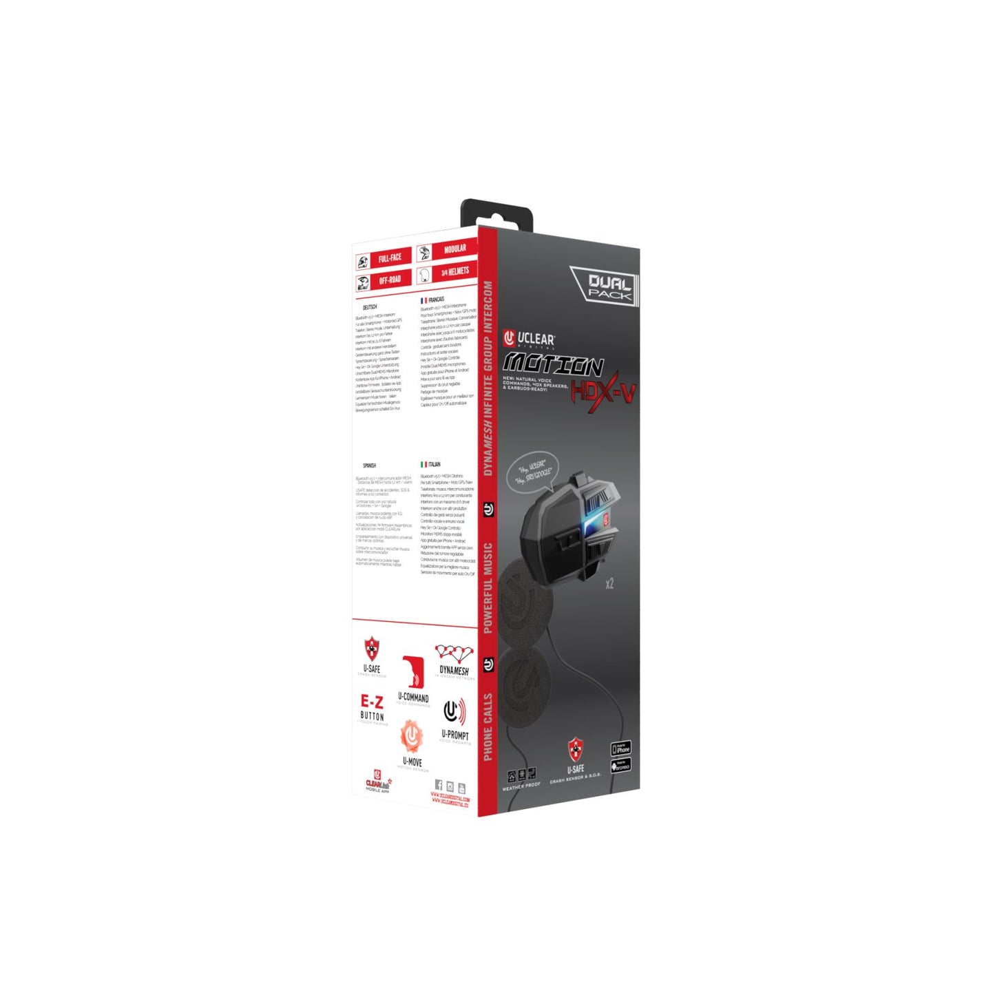 UClear Motion HDX-V Dual Kit Helmet Audio 180513_1166976
