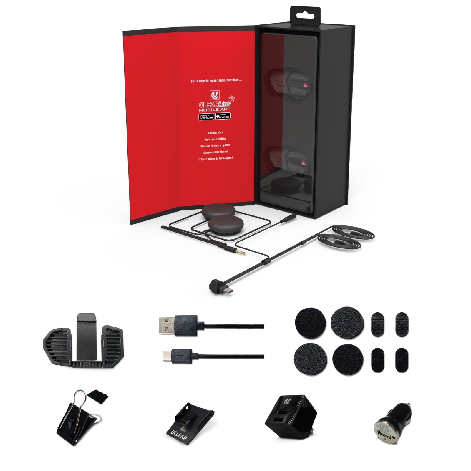 UClear Motion HDX-V Dual Kit Helmet Audio 180513_1166974