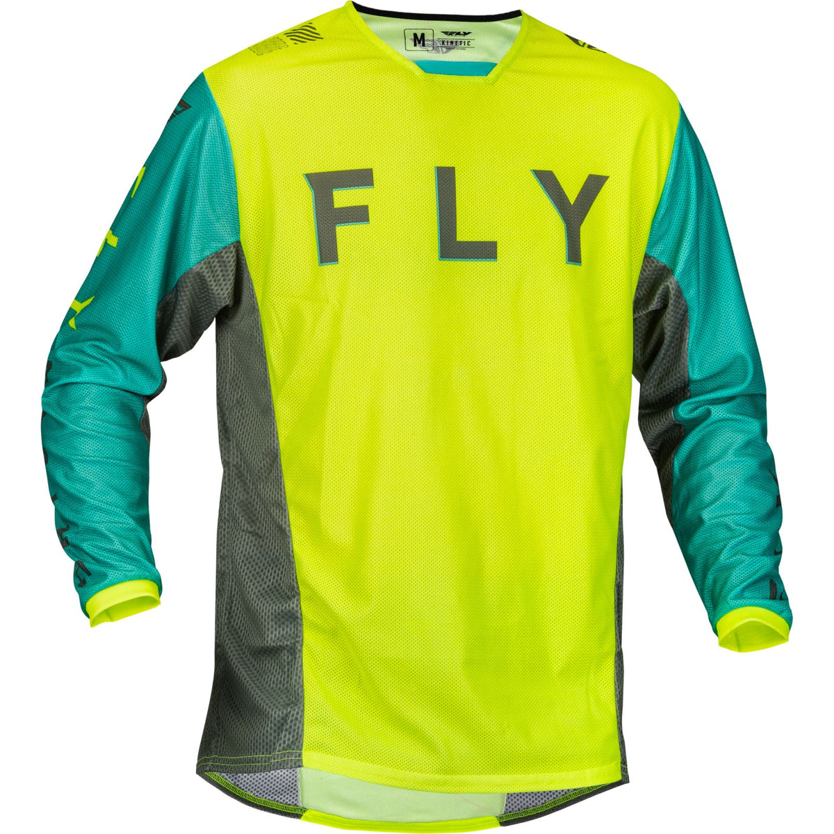FLY Racing Kinetic Mesh Kore Jersey- Hi-Vis/Teal/Grey - Small [MPN: 377-316S]_1154088