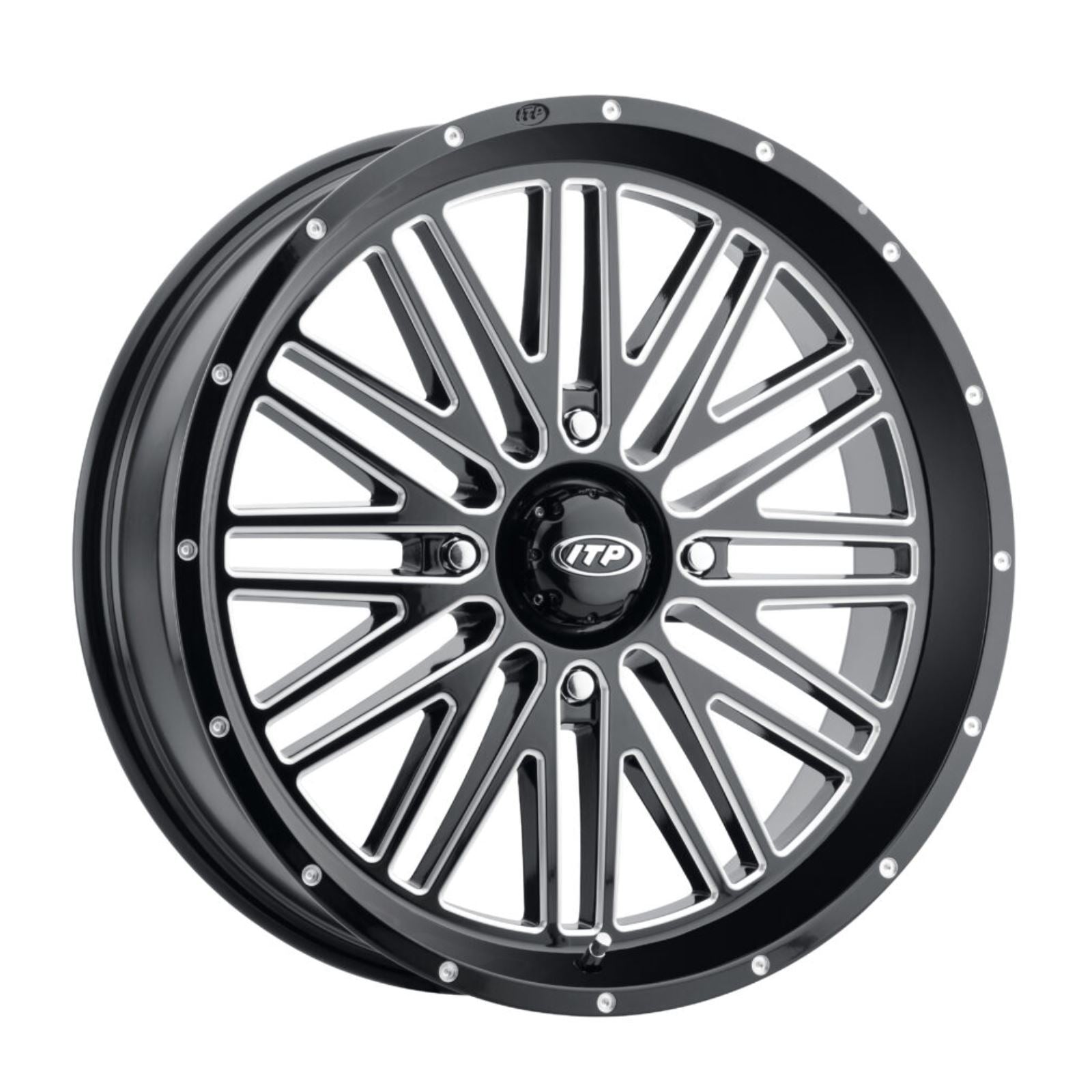 ITP Momentum Wheel - Black/Machined - 22 X 6.5 - 4/156 4+2.5 (+10mm) 22MT113BX_1154622