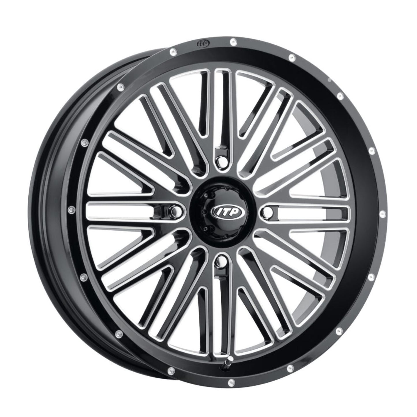 ITP Momentum Wheel - Black/Machined - 24 x 6.5 - 4/156 - 4+2.5 (+10mm) [MPN: 24MT113BX]_1154624