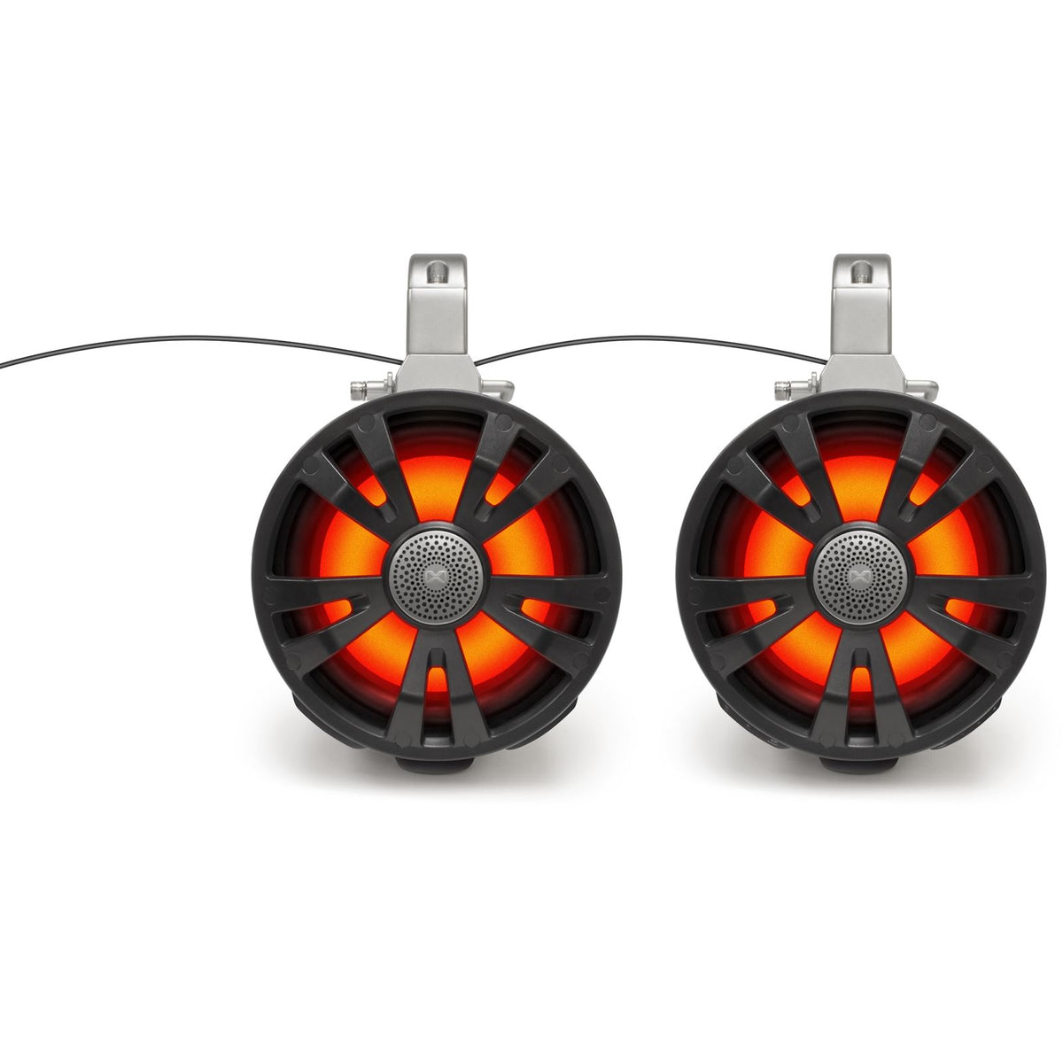 Ecoxgear 8" Speakers - One Amplified/One Non-Amplified - Black - 2/Pack [MPN: SEI-ETAMP7701]_1154633