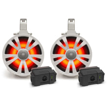 Ecoxgear 8" Speakers Two Amplified + Two Batteries - White - 2/Pack [MPN: SEI-ETAMPBAT7708]_1154588