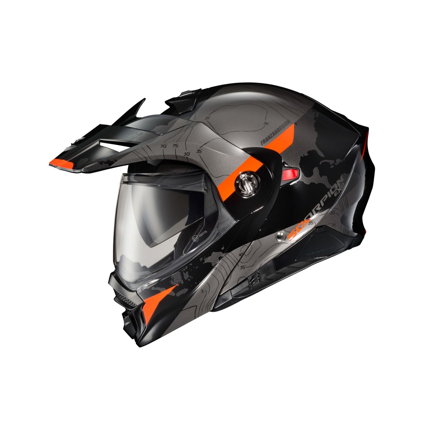 ScorpionEXO Exo-AT960 Modular Helmet - Black/Orange - XL OPEN BOX [MPN: 96-1036]_2085815