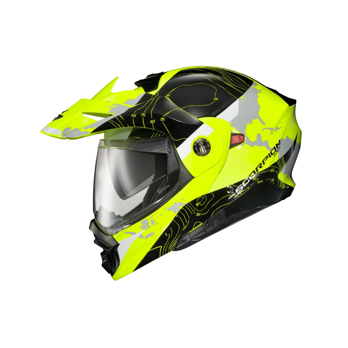 ScorpionEXO EXO-AT960 Modular Helmet - Topographic - Hi-Vis/Black - Small 96-1053_1154818