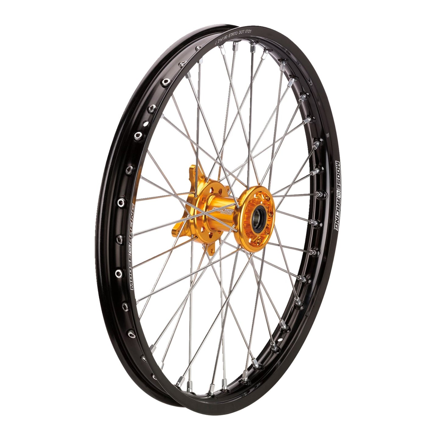 Moose Offroad SX-1 Complete Wheel - Front - Black Wheel/Gold Hub - 21" x 1.60" CF-16021BKBU_1156943